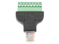 Adaptador Conversor Ethernet Rj45 Macho Para Bloco De Terminais 8 Pinos-aquaforge