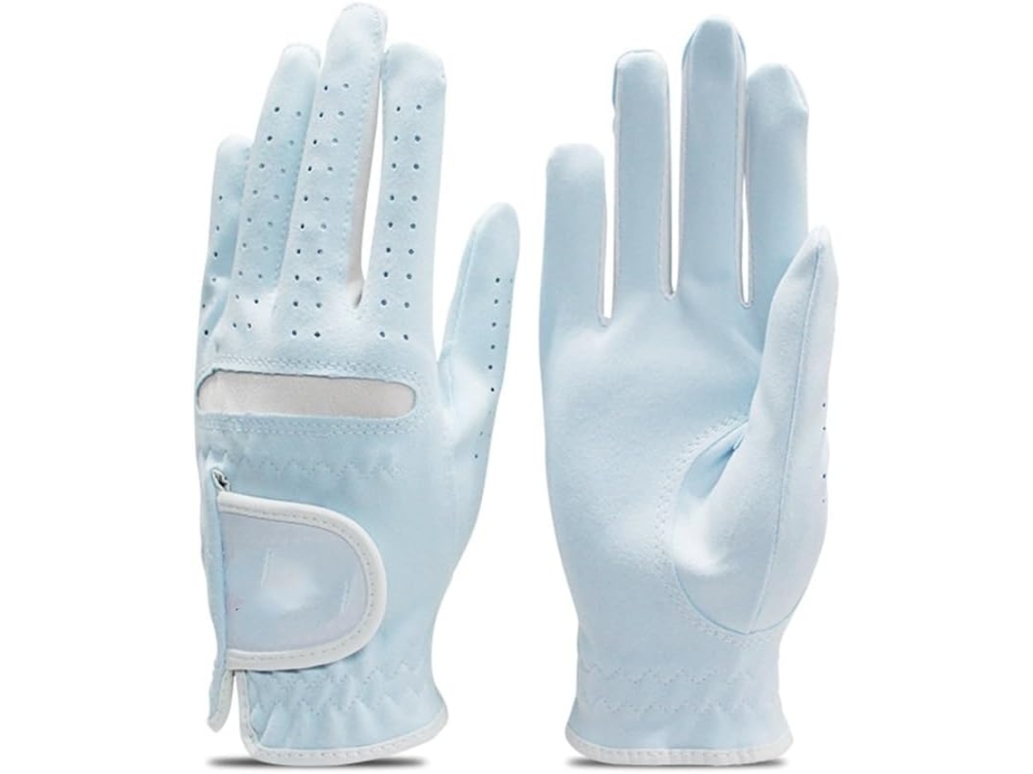Luvas de Golfe, 1 Par de Luvas de Golfe Femininas, Fibra Macia, Respiráveis, Azuis, Antiderrapantes, para Uso