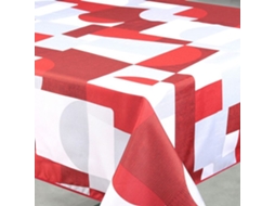 Toalha Anti-manchas Retangular Design Geométrico Vermelho 145x240 Cm