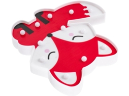 Luminária Noturna Decorativa Em Forma De Raposa Com Led Vermelho, Pvc,