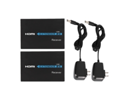 Extensor Hdmi 120m 1080p Com Cabo Ethernet Cat 5e/6 Transmissor Receptor