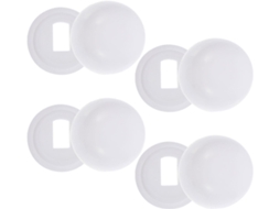 Abaodam Conjunto De 4-tampas Plástico Fusos Vaso Sanitário, Fixadores Instalação Oculta, Brancas
