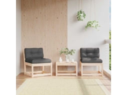 Vidaxl Sofás De Jardim C/ Almofadões 2 Pcs Pinho Maciço