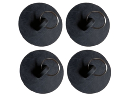 Ferramenta 4Pcs Bujão de Borracha com Furo Transbordante para Banheira Anel Tração Grande Preto 46-51Mm Aaaa UISAVE