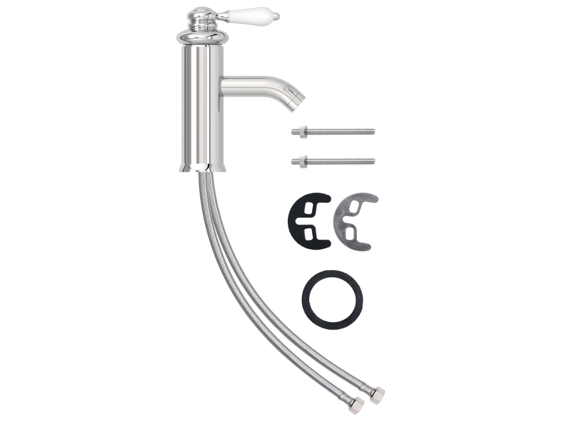 Basin Faucet, Basin Faucets Vidaxl Prateado Latão (n/a)