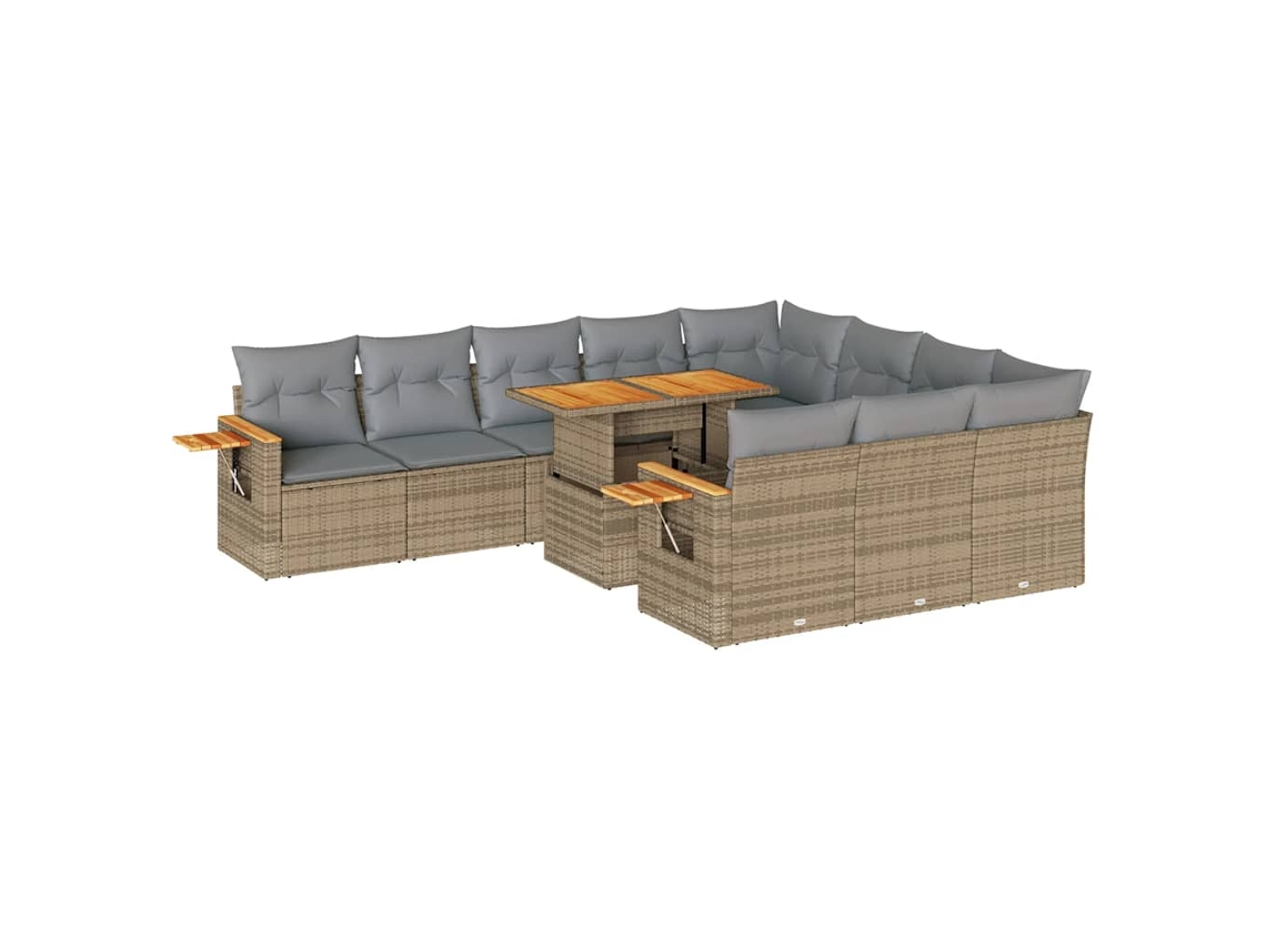 Garden Sofa Set, Garden Sofa Sets Vidaxl Bege Rattan / Vime (n/a)