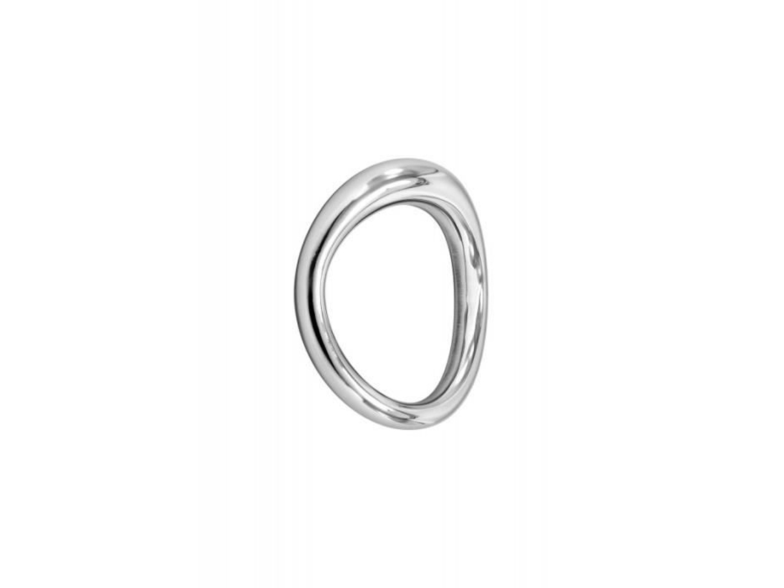 Cockring - Canga - 4.4 Cm - Aço Inoxidável - Prata - Estímulo Erétil