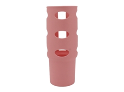 Capa Protetora De Silicone Removível E Antiderrapante Rosa Para Copos De 30 Oz (887 Ml).