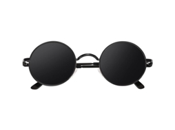 2026-óculos De Sol Polarizados Linjou Estilo Vintage Unisex Com Armação Redonda De Metal E Dobradiças De Mola Uv400