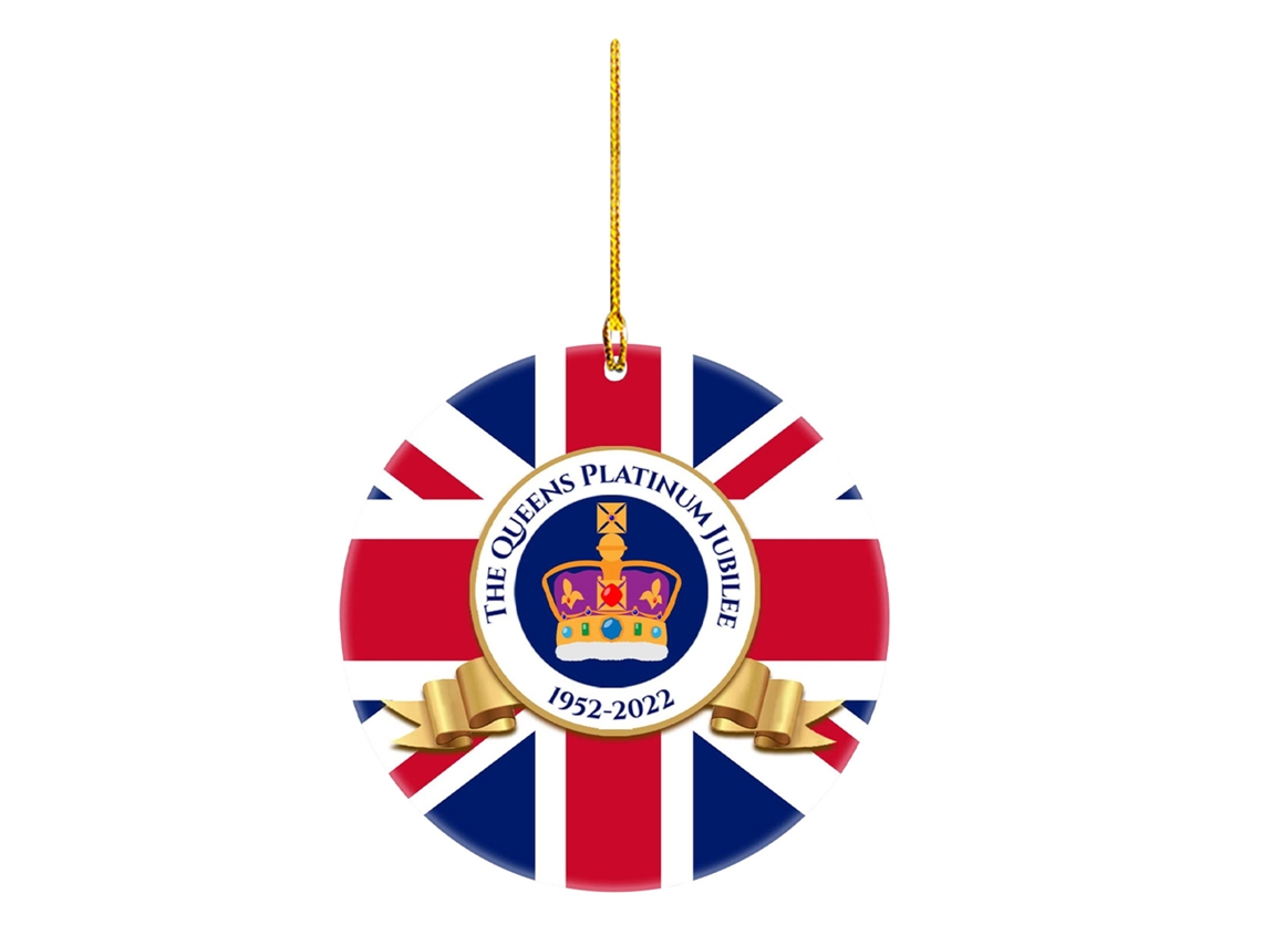 Decoração Pendente Para 70º Jubileu Da Rainha Do Reino Unido 2022
