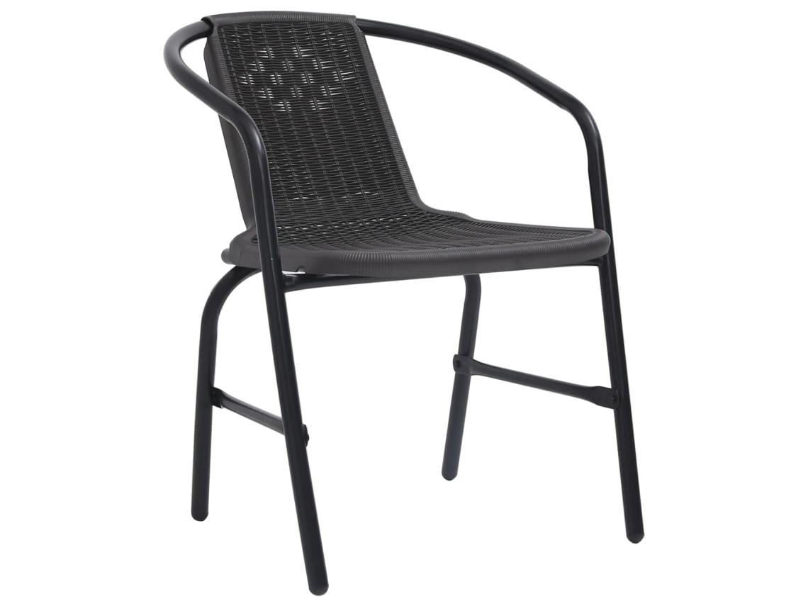Maison Exclusive - Cadeiras De Jardim 4 Pcs Vime Plástico E Aço 110 Kg
