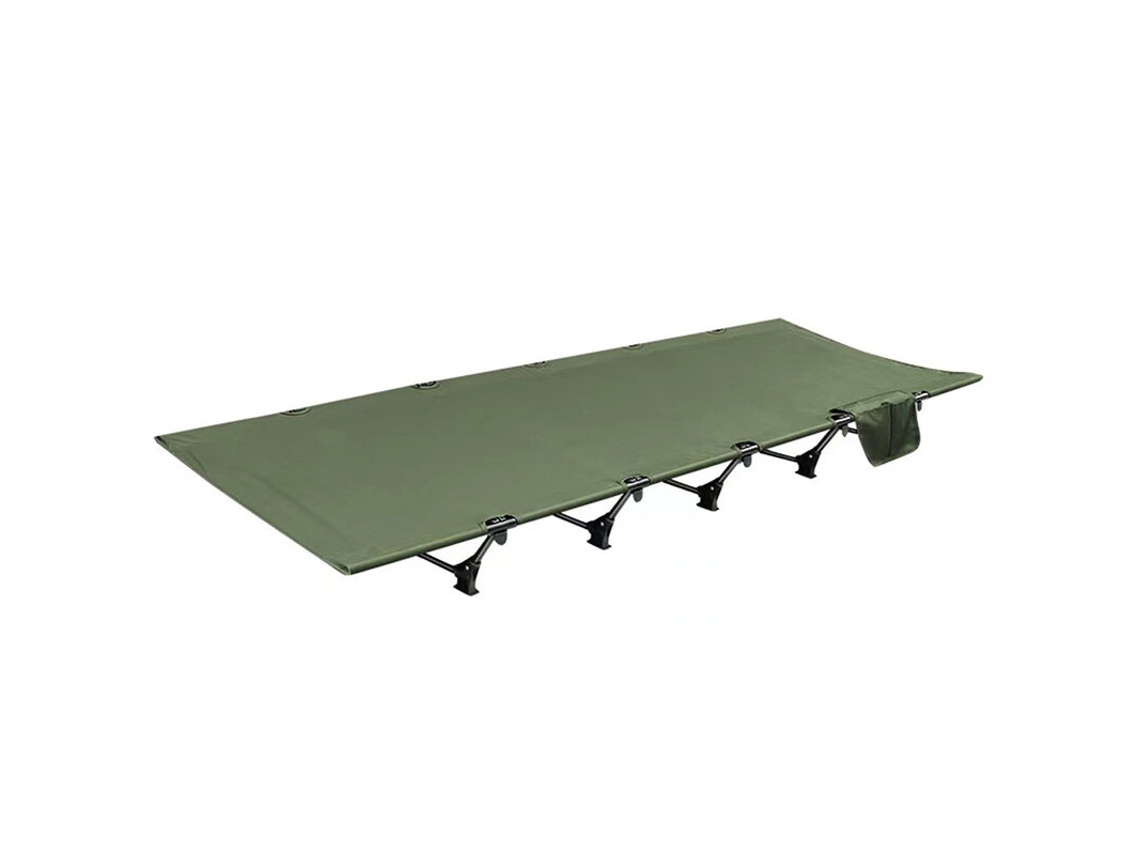 Verde Cama Acampamento Dobrável Adultos Alumínio 7075 150kg Bolsa Armazenamento Viagens Ar Livre