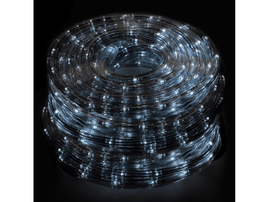 Luzes de Natal tubo luz Branca fria 1200 leds para exteriores/interiores proteção ip44 Rolo 50 metros com 3 kits de divisão