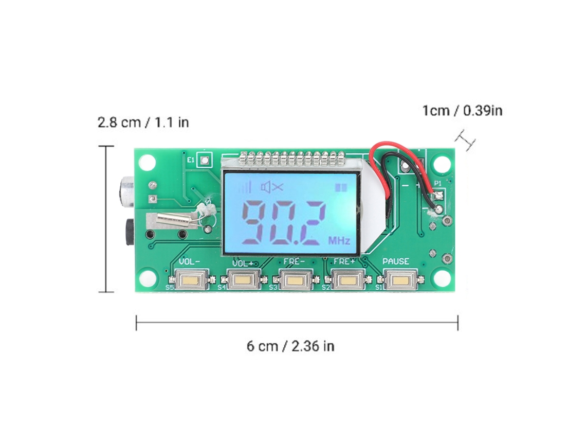 Laxiscreed Transmissor Fm Dsp Pll Com Módulo Digital Para Rádio Estéreo 3v A 5v