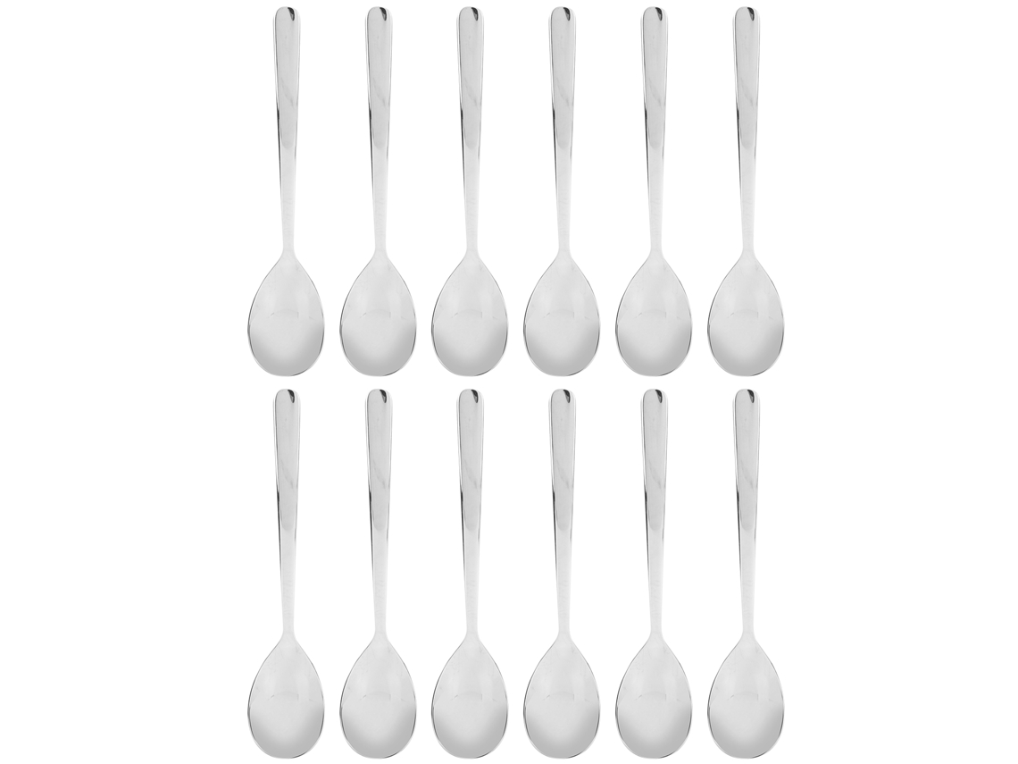 Conjunto de 12 Talheres de Aço Inoxidável Prata, Utensílios de Cozinha, Mesa, Rest