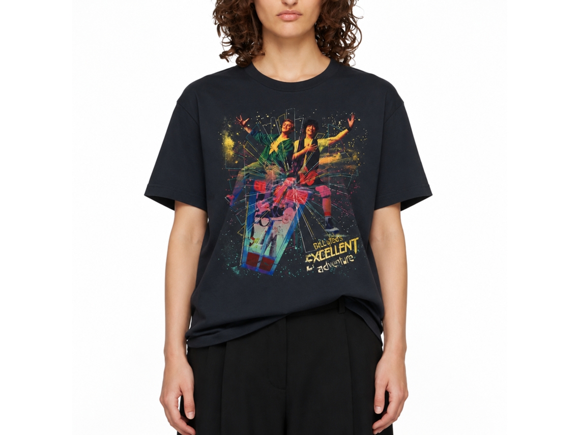 Rockinstone Bill And Ted Space Navy Adult T-shirt Size:xl