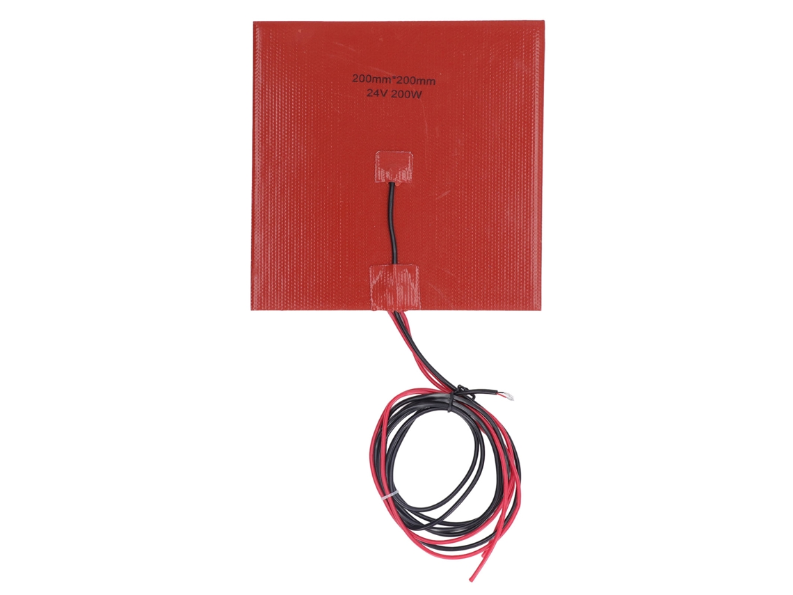 Hkj almohadilla Calefactora de Silicona 200x200mm 200w 180℃ Cama Caliente Impresora 3d Dc24v