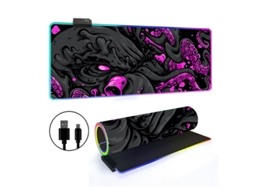 Mousepad Com Retroiluminação Rgb, Borda Antiderrapante E Trava, Estampa De Polvo Rosa Brilvibera (4008004mm)