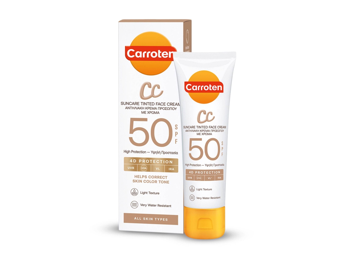 Cc Suncare Tinted Face Cream 4d Spf50 Carroten