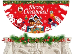 Bandeirola de Natal, Decoração com Corrente de Bandeirolas Semicirculares Bandeira de Porta com Atmosfera Natalina CHABERLU