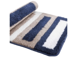 2026-tapete De Banho Antiderrapante Linjou Microfibra Suave Absorvente Secagem Rápida Lavável À Máquina 40x60cm Azul Azul