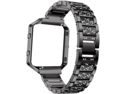 Pulseira De Liga Metálica Com Strass, Compatível O Smartwatch Blaze