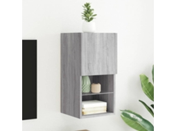 Móvel De Tv | Gabinete De Tv | Armário De Tv Com Luzes Led 30,5x30x60 Cm Cinzento Sonoma