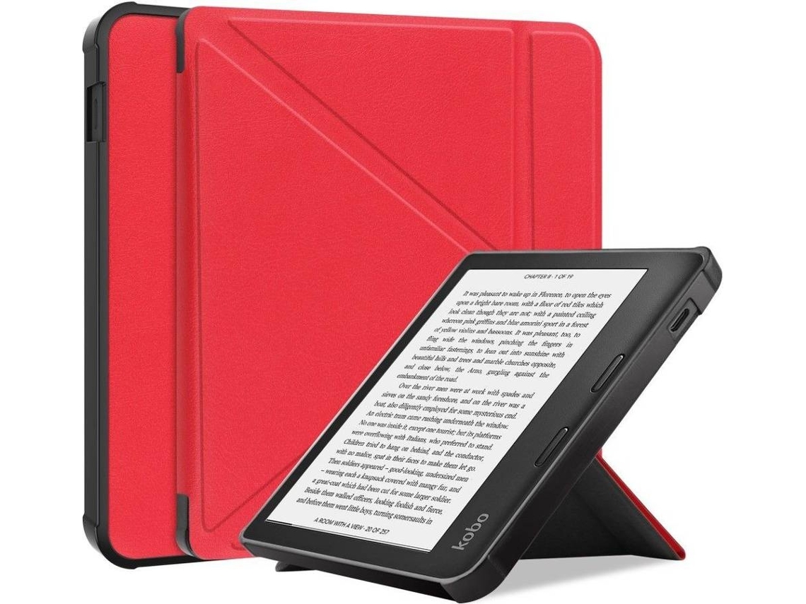 Elysve Capa Protetora Para Tablet Auto Wake/sleep (kobo Libra 2 - 7'' - Vermelho)