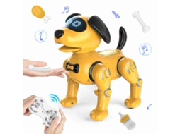 Ats perro Robot Interactivo Amarelo Controle de Volume Ajustável Abs Mascota Inteligente Multifuncional