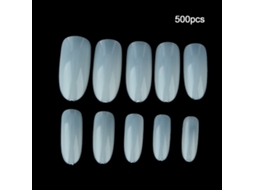 Unhas postiças redondas, ultrafinas, sem marcas, com cobertura total e transparentes, para decoração DIY.