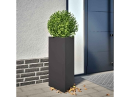 Vidaxl Vaso/floreira De Jardim Triangular 2 Pcs 40x34,5x75cm Aço Preto