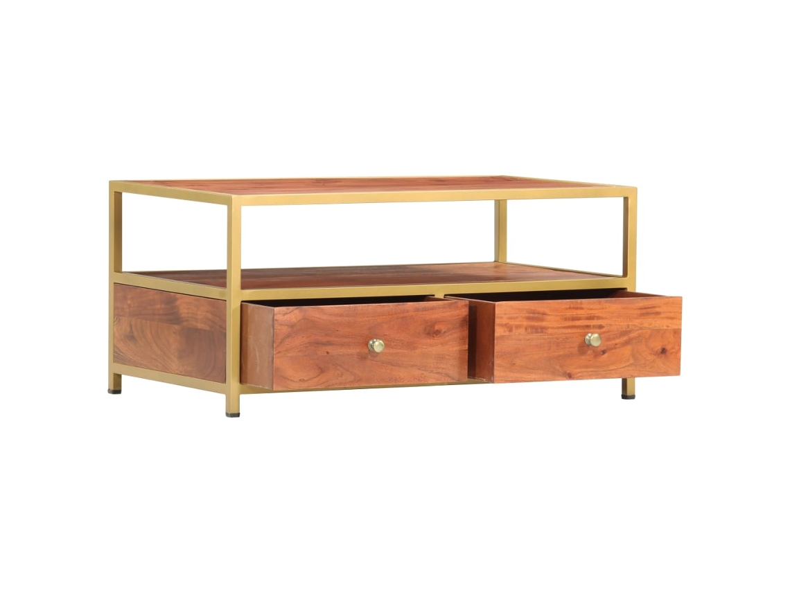 Mesa de Centro 90x50x40 Cm Madeira de Acácia Maciça MAISON EXCLUSIVE