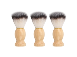 2026 3pcs Cepillo de Barbilla para Hombres Con Pelo Suave Mango de Madera Espuma Rica para Cuidado Diario de La Barbilla
