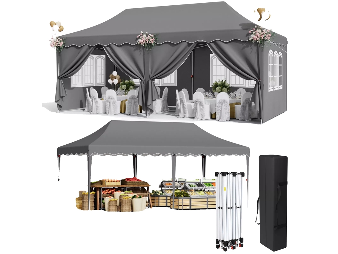Gazebo, Impermeável, Proteção Uv, Cinza Oem