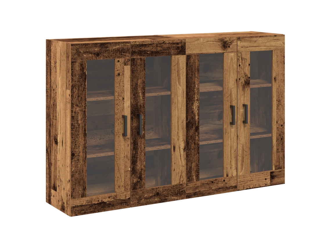 Conjunto 2 Armários De Parede Vidaxl Castanho Derivados De Madeira (69,5 X 34 X 90 Cm)