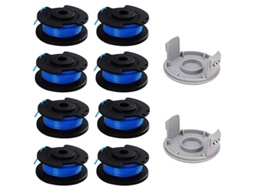 2026-10 Bobinas De Repuesto Para Cortacésped Ryobi 18v 24v 40v, 0.065 Pulgadas, 11 Pés, Compatible Com Ac14rl3a, 8 Bobinas + 2 Tampas