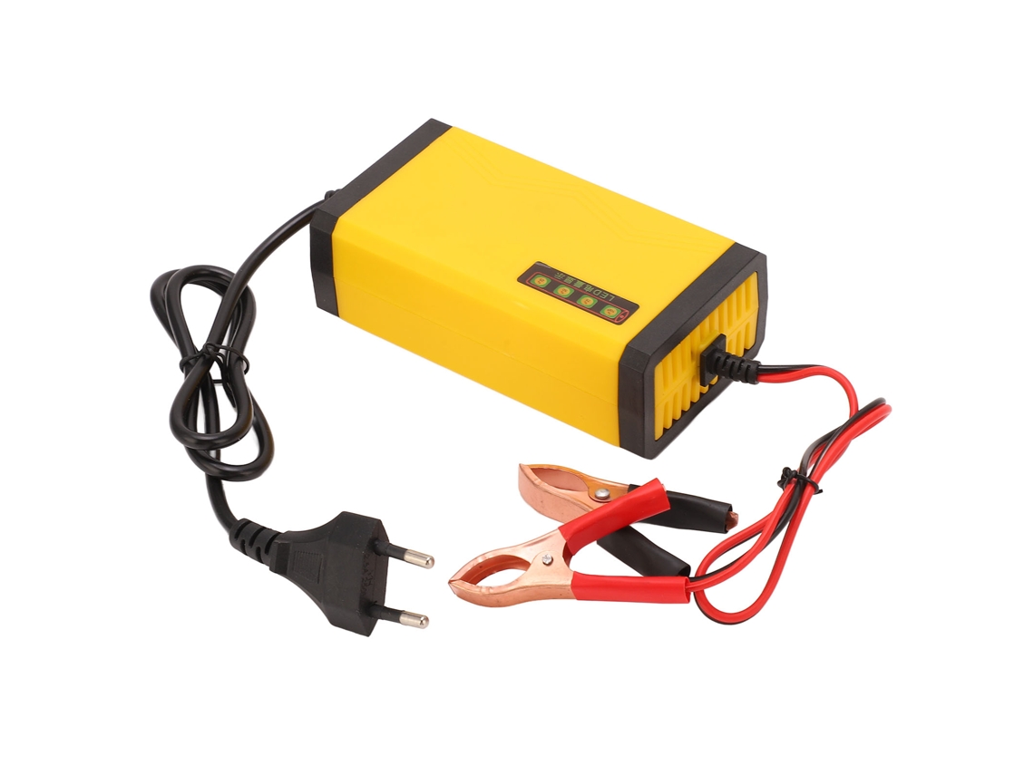 Carregador Inteligente De Baterias 12v Com Tela Lcd E Manutenção Multifuncional Para Automóveis