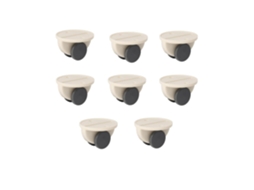 Kit Com 8 Rodízios Mini Autoadesivos, Rodas Plásticas Rotativas Para Caixa De Armazenagem, Sapateira E Armário Igvtrade