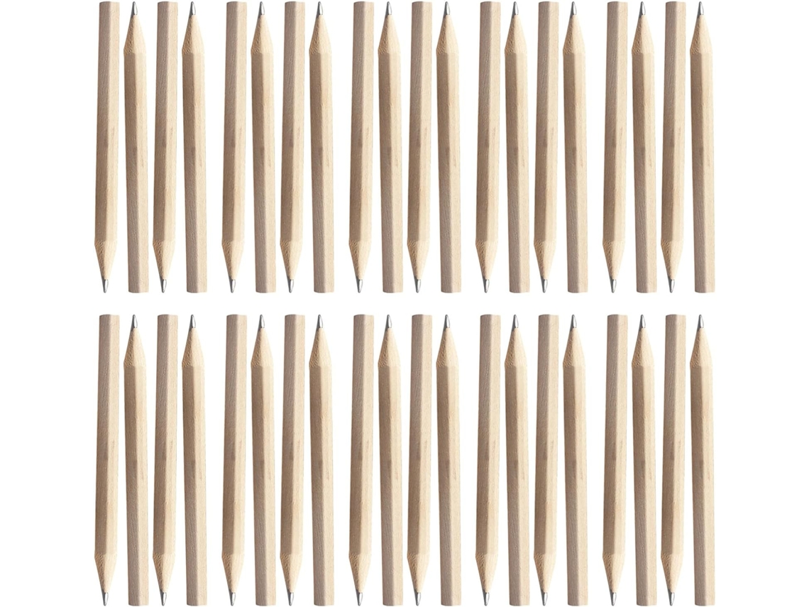 Mini Lápis de Madeira Hb Curtos para Desenho em Madeira, 86 Cm, para Material Escolar CHABERLU