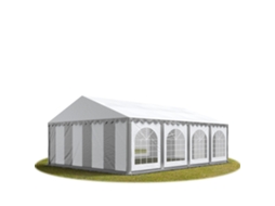 Tenda para Festas 5x8 M, PVC 750, com Base Reforçada, à Prova de Fogo, Cinza, Cinza e Branco, Porta-Ferramentas