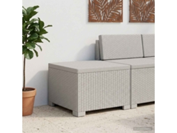 Vidaxl Sofá De Jardim 1 Lugar Look Rattan Pp Branco