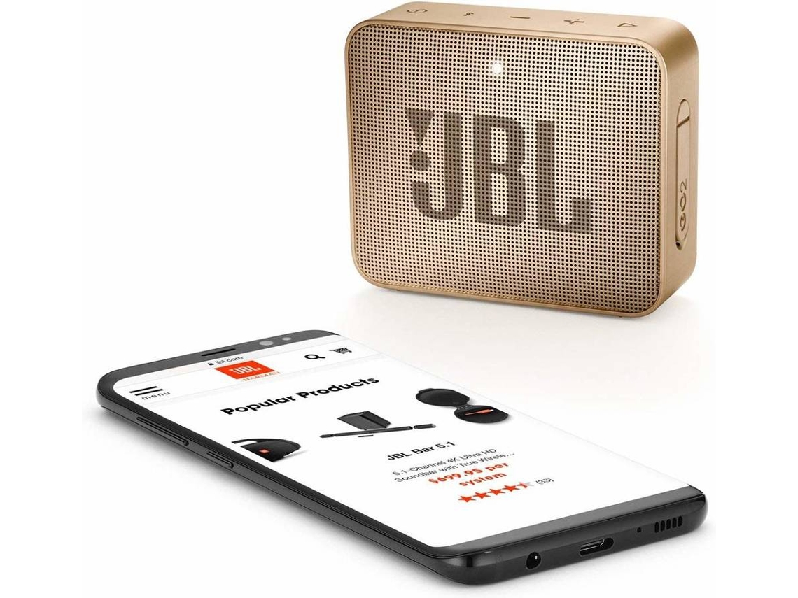 Mini Coluna BT JBL Go 2 Champagne