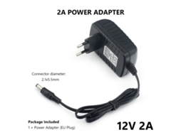 Rebe-adaptador De Alimentação Universal Ac 100-240v Para Dc 12v 2a Para Fitas Led E Câmeras Cctv