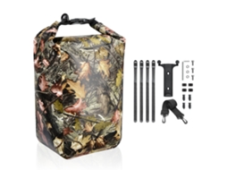 Mochila de Guidão de Bicicleta 10L, Impermeável, Desmontável, Camuflagem Amarela