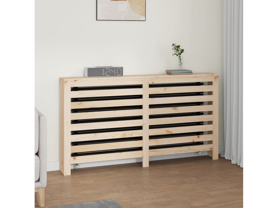 Vidaxl Cobertura De Radiador 153 X 19 X 84 Cm Pinho Maciço