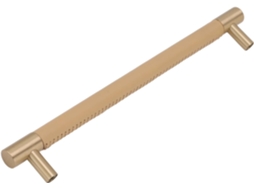 Puxador Hilitand Em Latão E Couro Para Porta De Armário, Puxador Para Armário, Distância Entre Furos De 224mm, Barra De