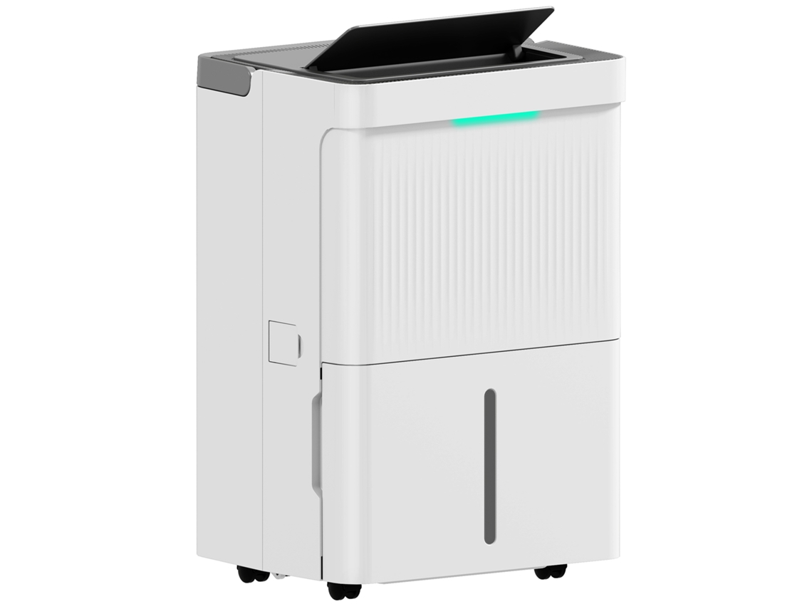Desumidificador 35l/dia com Reservatório de 5,5l, Display Led, Timer 24h, Trava de Segurança Infantil, para Áreas de 40 100 M², Branco SHUAI GLOBAL