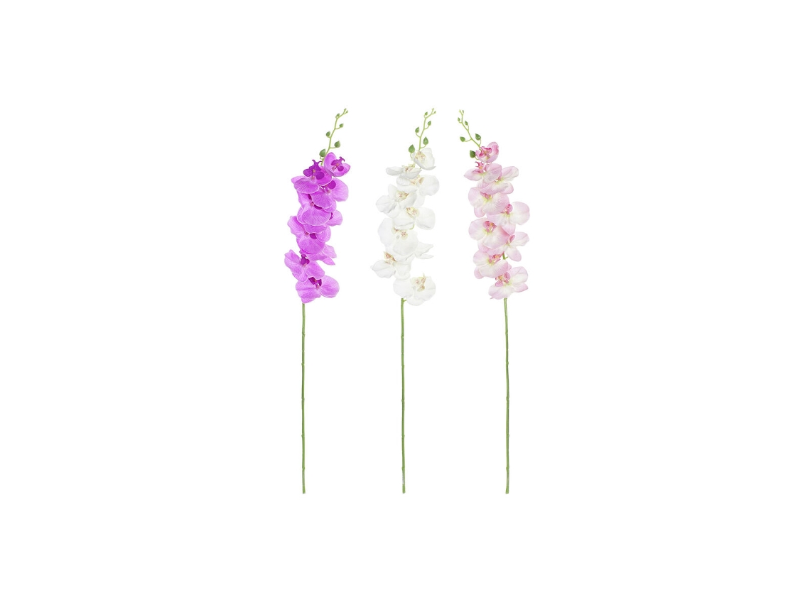 Flores Decorativas Dkd Home Decor Cor de Rosa Lilás Branco 14 X 7 X 91 Cm 3 Unidades