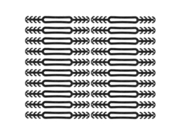 Extensores de Tiras Orelha, Ganchos para Máscara Design Simples, Extensão 17x2cm, Preto Par a Adultos, 20 Unidades GOKOCO