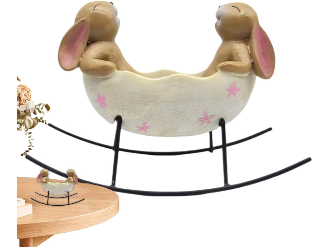 Estátuas de Coelhos para Jardim, Figuras de Coelhos, Ornamentos, Estátuas Originais, Decoração para Pátio, Varanda e CHABERLU